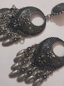 Boho Silver Dangle Earrings