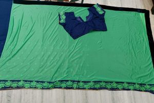 🇳🇿💫❤️ Elegant Green &amp; Neavy Blue Saree
