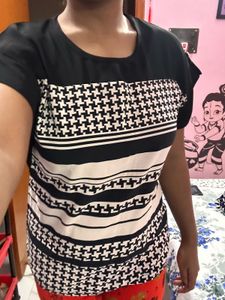 Houndstooth &amp; Stripe Top