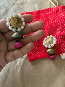 Amrapali Silver Jhumki Earrings