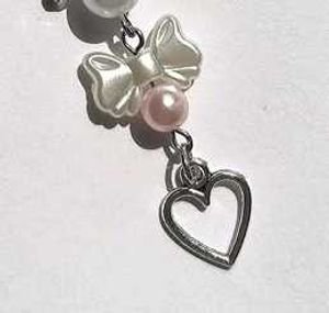 Pearl &amp; Heart Phone Charm