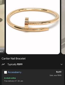 Cartier Nail Anti-tarnish Bracelet
