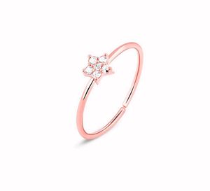 Giva 925 Real Silver Rose Gold Star Ring