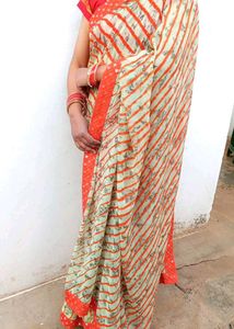 Mirror Work Saree