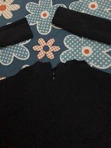 Zara Black Cut Out Knit Top