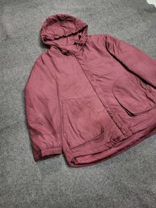 Maroon Hooded Jacket