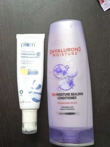 Plum Sunscreen And Loreal Paris Conditioner