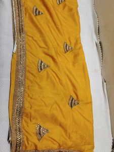 Yellow Embellished Saree