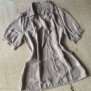Light Grey Structured Blouse