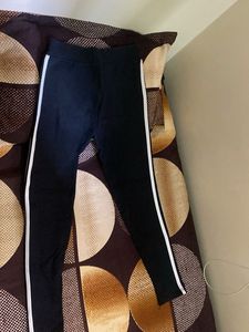 Black Leggings with Stripes