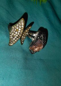 2 Vintage Pendant Set Two Ring