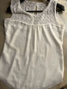 Lace Back Sleeveless Top