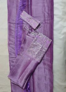 Lavender Jimmychoo Saree With Hip Belt