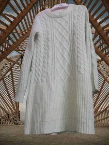 White Knit Cardigan Sweater