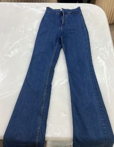 😍Primium zara High Waist Flare Leg Jeans