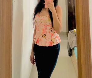 Floral Corset Style Crop Top