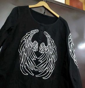 Black Top White Design For Girl Or Woman 34 Bust