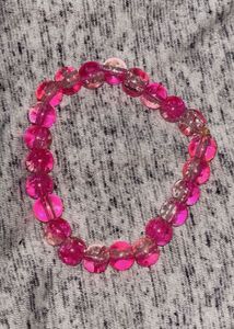 Beaded bracelet and y2k glittery star hairpin
