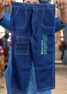 NEW Boys Soft Denim Embroidered Stylish Pant