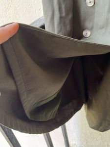 New Olive Green Sleeveless Blazer Dress