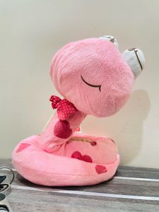 🐍💖 Adorable Pink Snake Plush Toy – Heart-Filled
