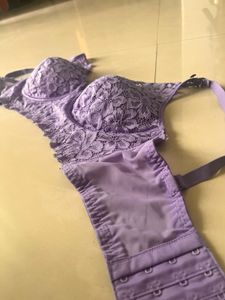 Purple Flower Bra