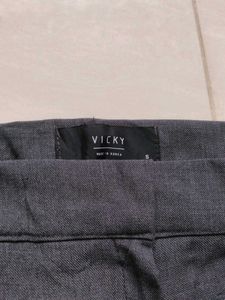 Grey Wide Leg Trousers