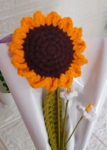 Crochet Sunflower Bouquet