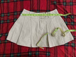 stretchy Pleated Mini Skort waist 28