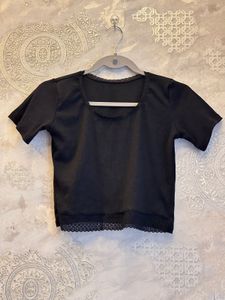 Cute Black Crop Top