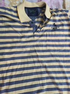 T-shirt Yellow with Blue lines