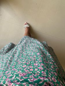Floral Print Wrap Midi Dress