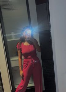 Pink Knit Button-Up Top