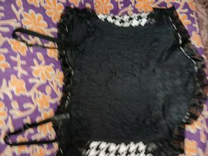 Unused Houndstooth Corset Top
