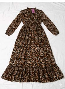 Stylish Animal Print Maxi Dress