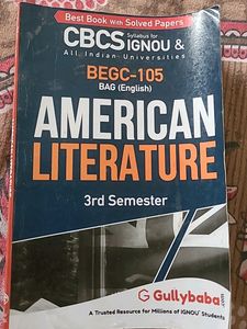 BEGC-105 American Literature For 3rd Semester (B.A.English Honors) IGNOU