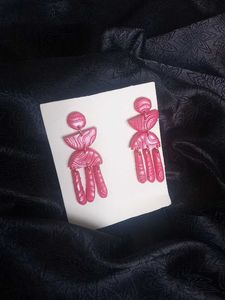 Statement Red Polymer Clay Earrings