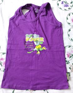 Purple Cotton Sleeveless Vest (Boy)