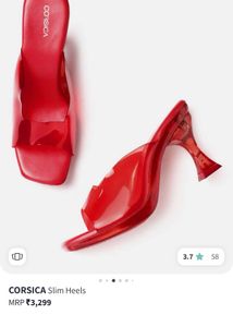 Red slim heels