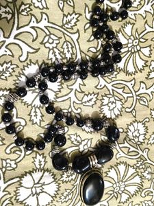 Black Beaded Necklace