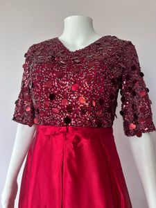 Elegant Maroon Ethnic Gown