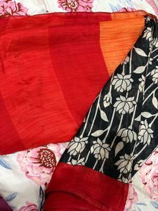 Elegant Floral Saree with Stitched Blouse(upto 38)