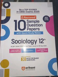 Sociology 12th Sample Papers, NCERT books