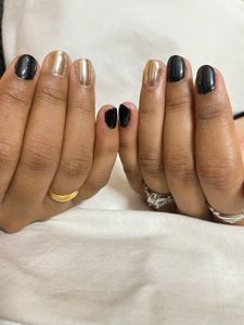 Black and Gold Nail Polish