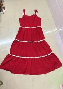 red midi beautiful gown