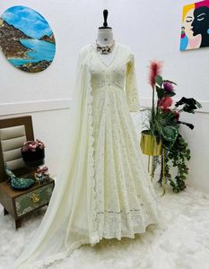 Most Demanding Beautiful White Gown