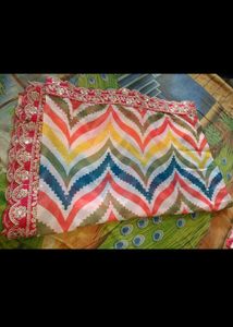 Cotton silk kurta with pant and dupatta