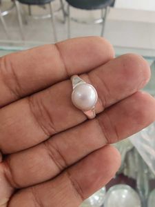 925 Italian Pearl Ring Wth Hallmark