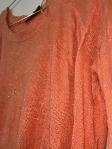 Peach Knit Sweater