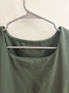 Olive Green Cropped Tee
